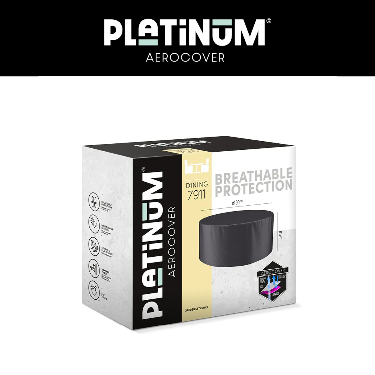 Platinum | AeroCovers | Dining Set Cover | Round | - Image 2