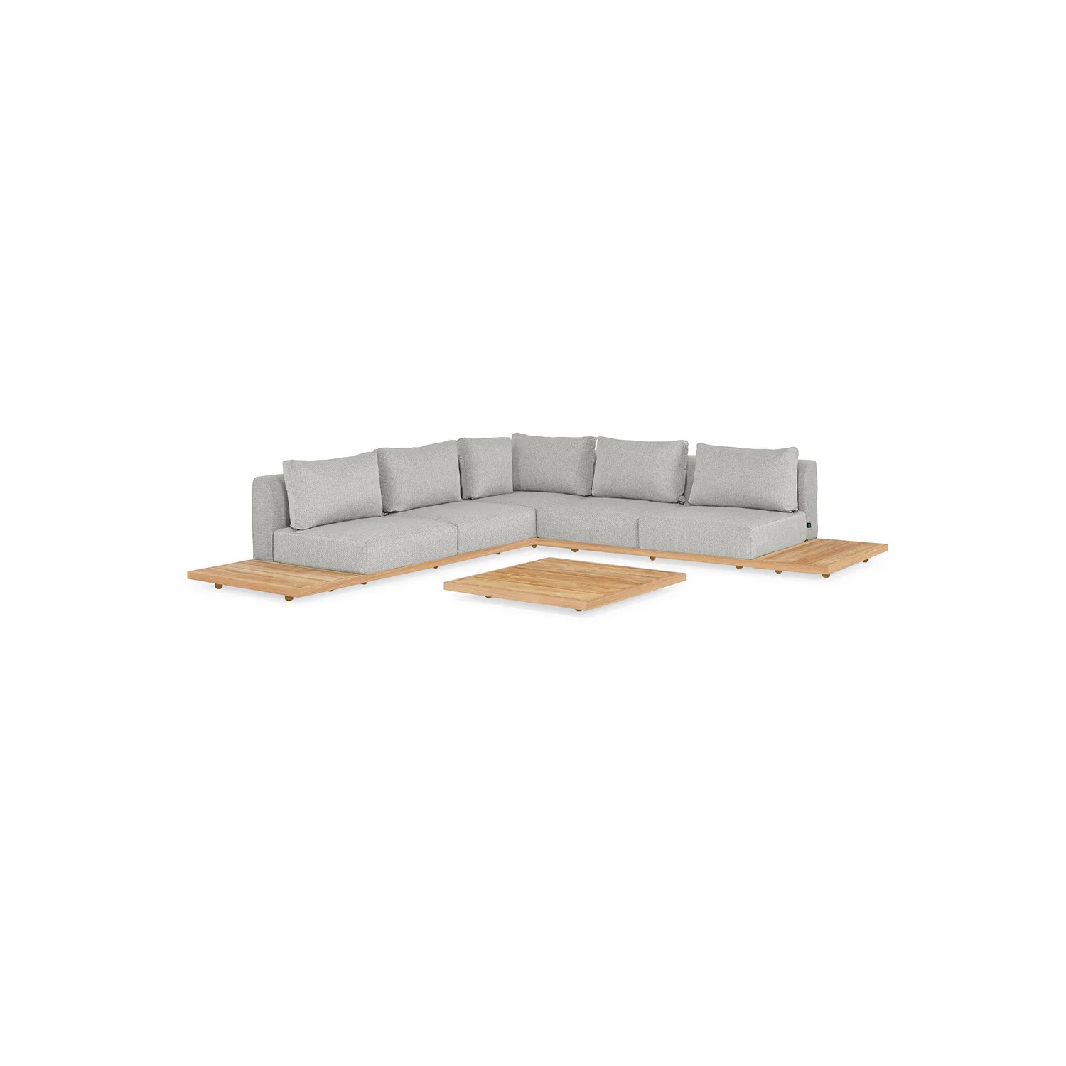 Aspen Loungeset |SVLK teak| Hoekopstelling klein