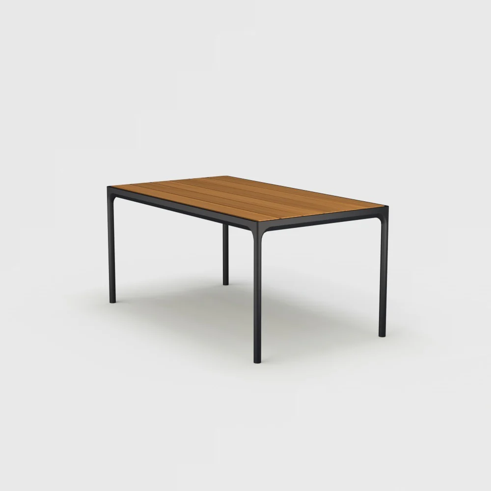 Four tuintafel | 210 x 90 | Zwart frame & bamboo blad - Image 5