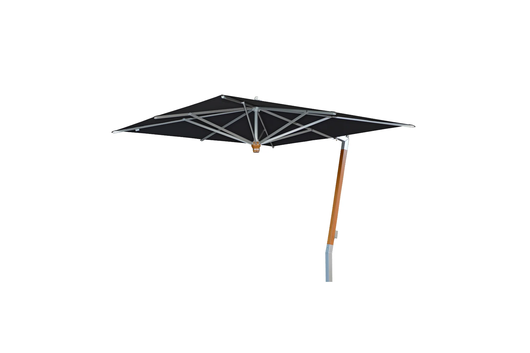 Ischia | Parasol | Teak | Zilver Aluminium - Image 5