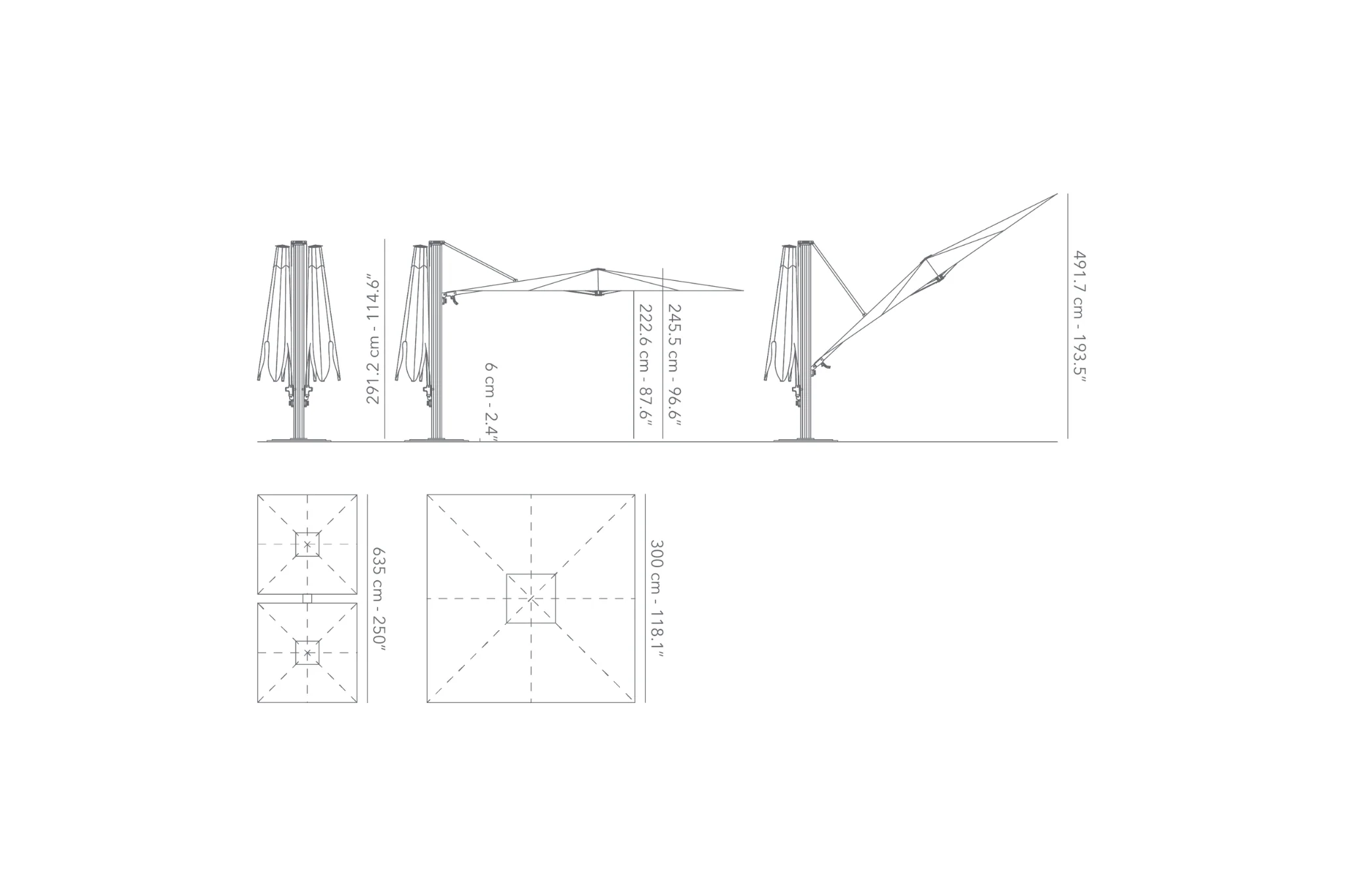 Jardinico | Parasol | JCP.6 Serie | 2x (300x300) - Image 5