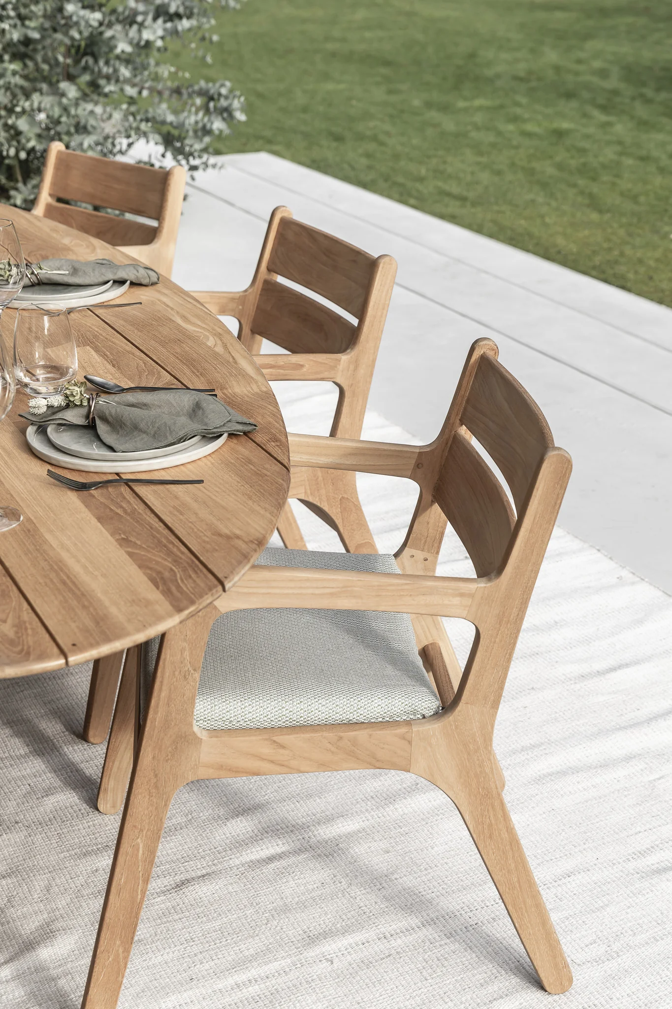 Norden dining chair teak | met zit en rugkussen - Image 5