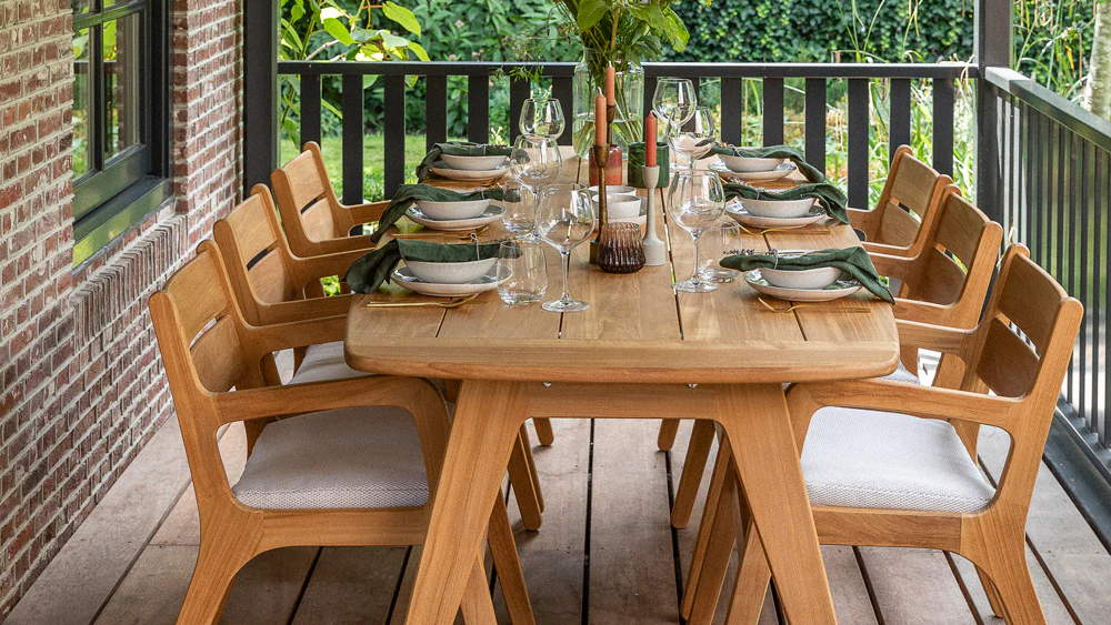 Norden dining chair teak | met zit en rugkussen - Image 6