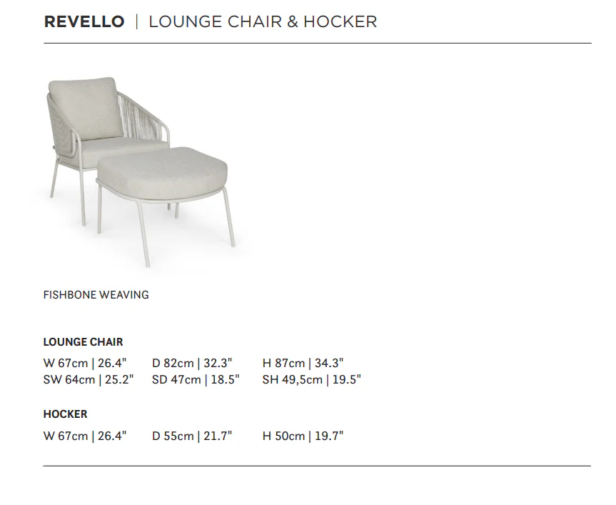 Revello Lounge Stoel | Fishbone | Camel Sand Rope | Naturel Kussen - Image 4