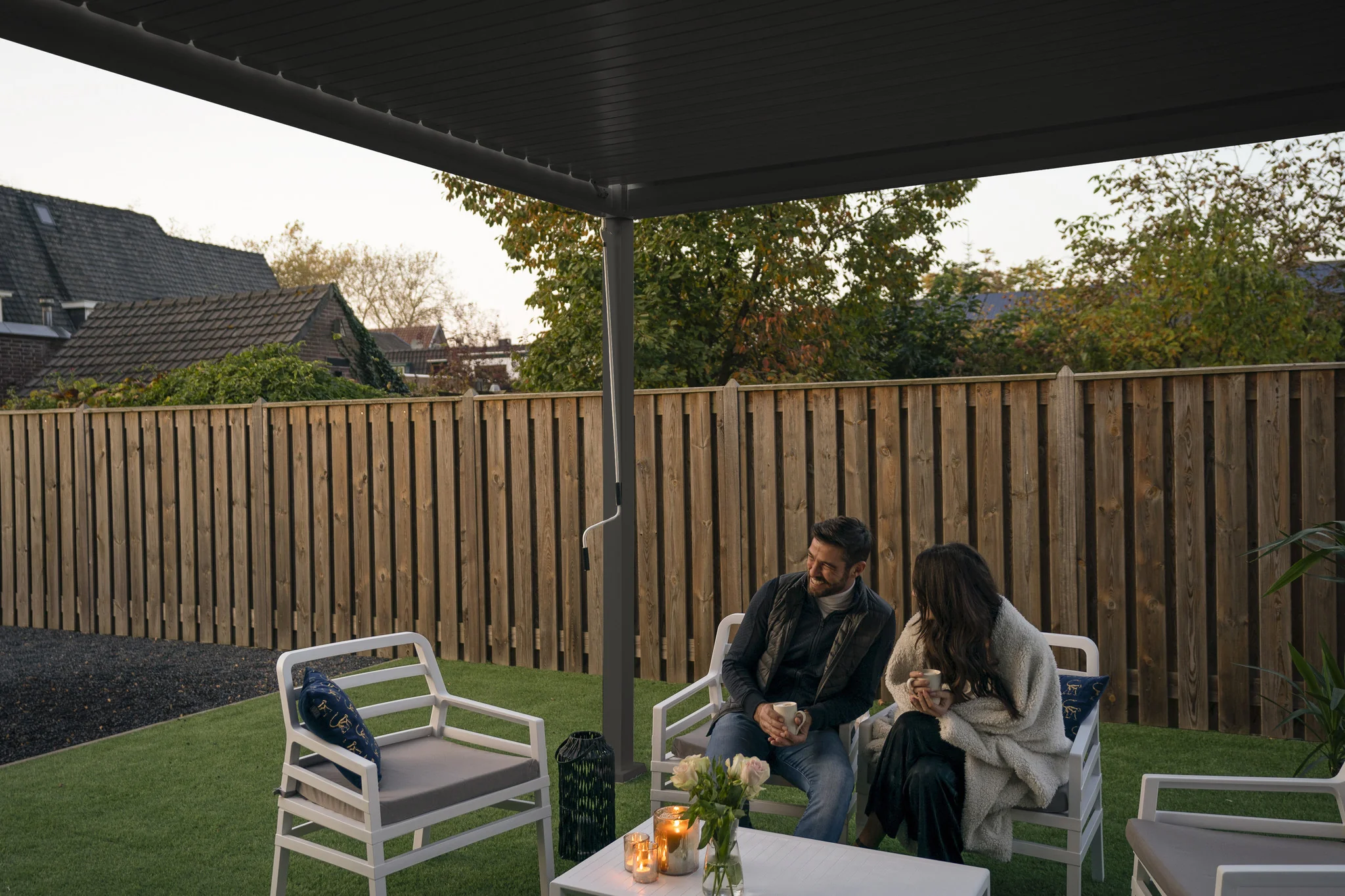 Rota | Terrasoverkapping | Mat Grijs | 360x720x250cm - Image 4