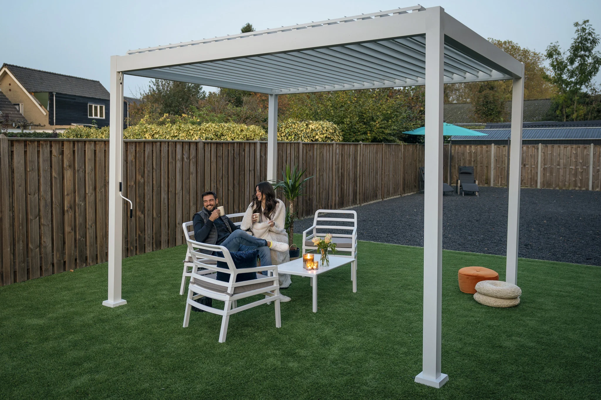 Rota | Terrasoverkapping | Mat Wit | 360x360x250cm - Image 6