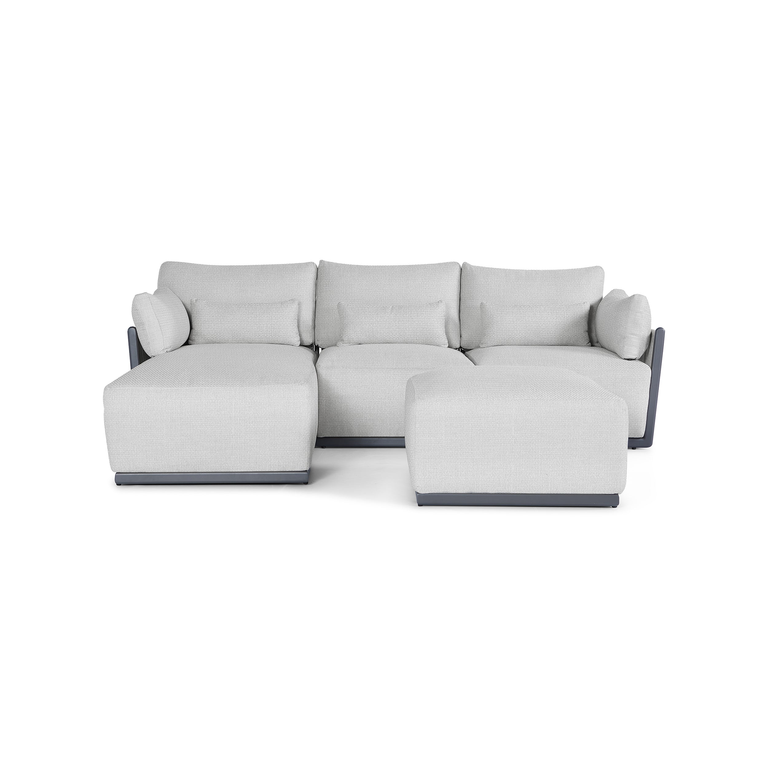 Sorrento Loungeset | Chaise Loungue | Matt Royal Grey Frame - Image 2