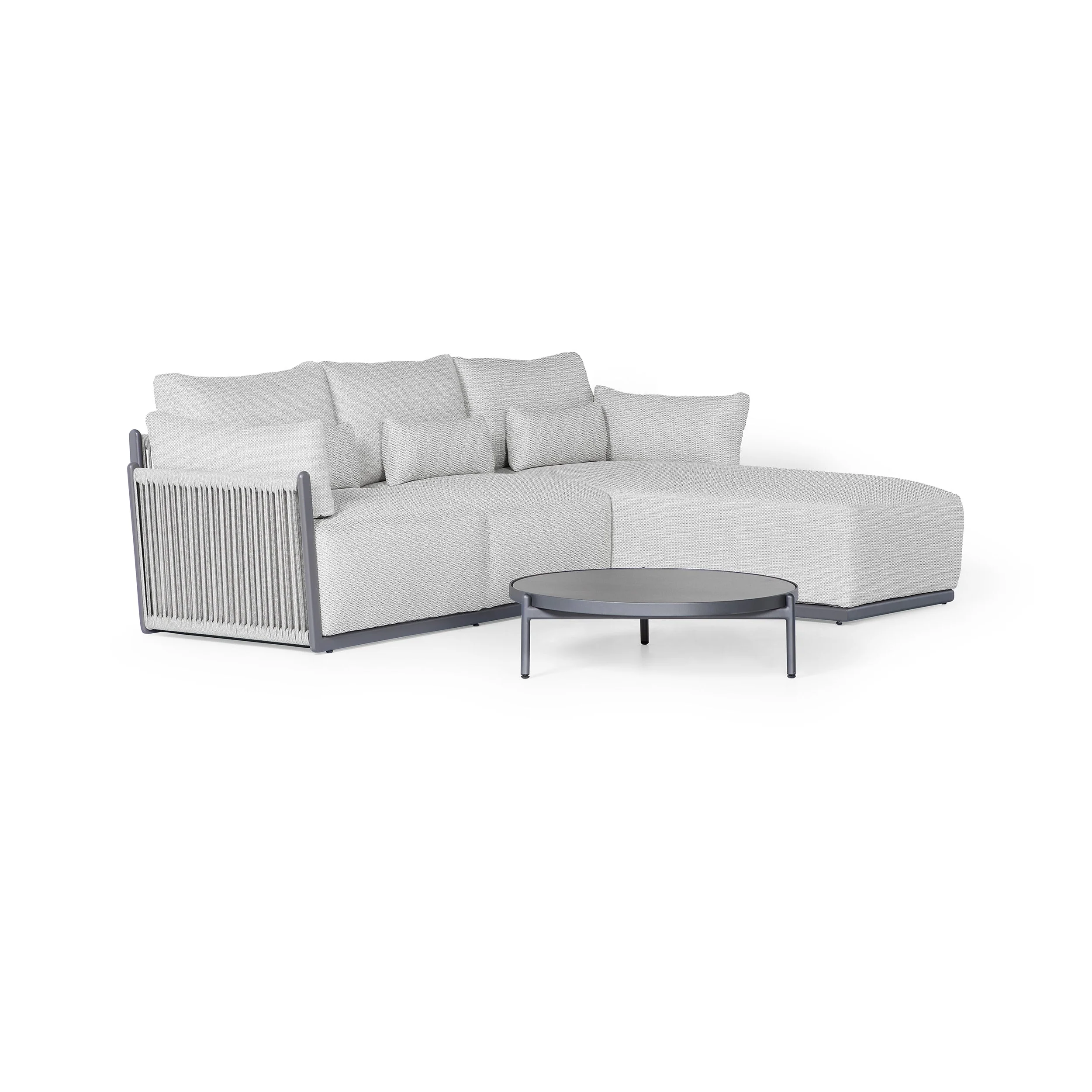 Sorrento Loungeset | Chaise Loungue | Matt Royal Grey Frame - Image 4