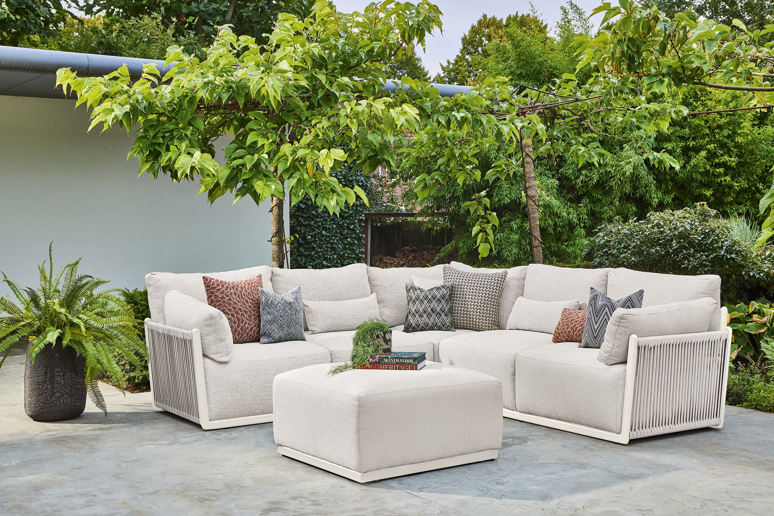Sorrento Loungeset | Kleine Hoekopstelling | Camel Sand Frame