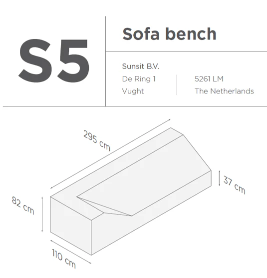 Suns | Beschermhoes voor loungebank | Grijs | S5