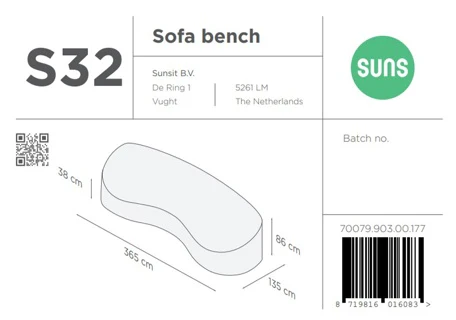 Suns | Beschermhoes voor 2 zit loungeset | Grijs | S32