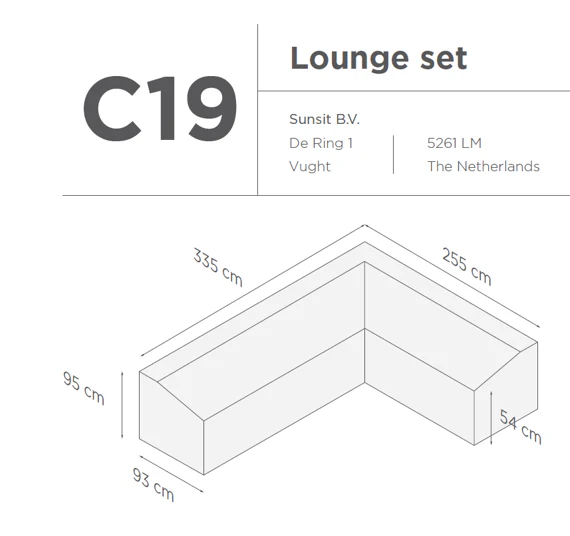 Suns |  Beschermhoes voor loungeset | Grijs | C19