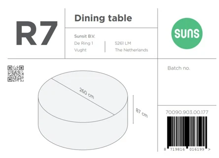 Suns | Beschermhoes voor Tuinset | R7