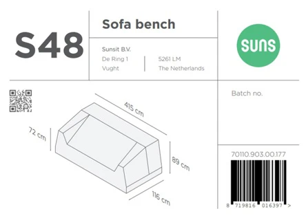 Suns | Beschermhoesset voor Loungeset | Grijs | S48