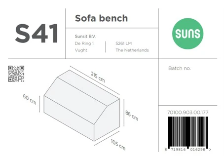 Suns | Beschermhoesset voor Sofa Set | Grijs | S40-S41 - Image 2