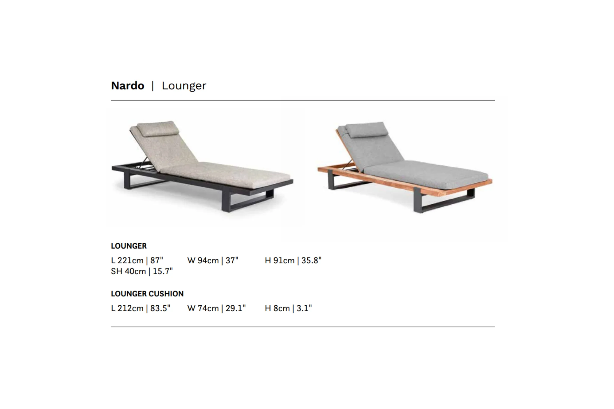 Suns | Nardo | Sunlounger | Teak & Aluminium - Image 5