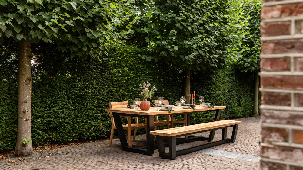 George Tafel | Teakhout & Aluminium | 280 cm - Image 3